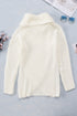 Buttoned Wrap Turtleneck Sweater